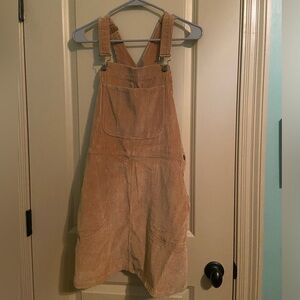 Wild Fable Khaki Corduroy Overall Mini Dress